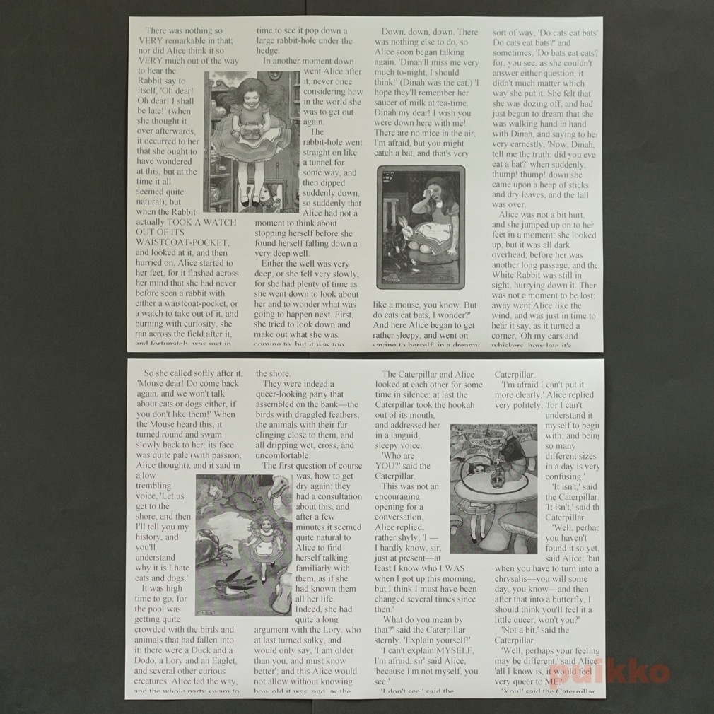紙製ブックカバー 「不思議の国のアリス」5