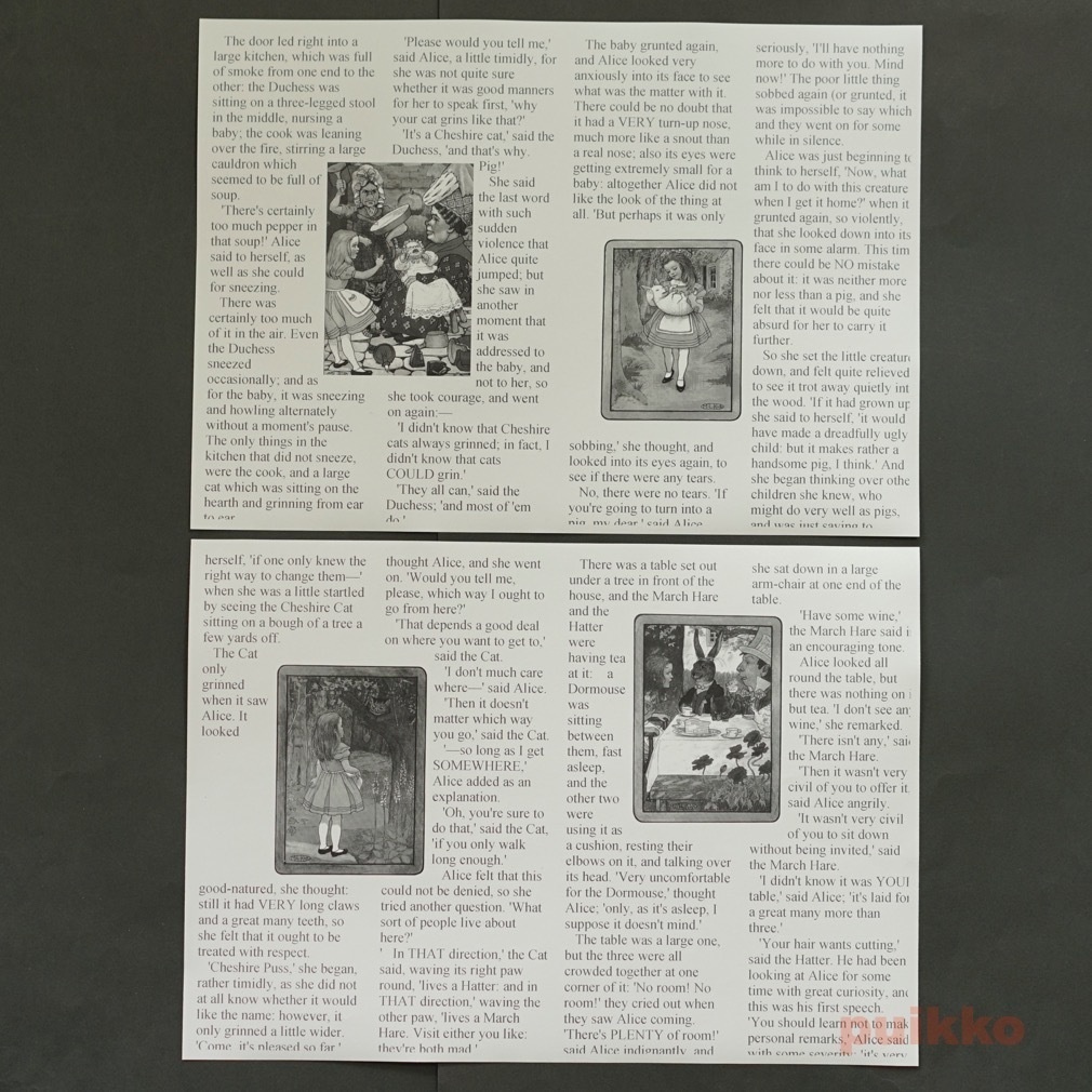 紙製ブックカバー 「不思議の国のアリス」5
