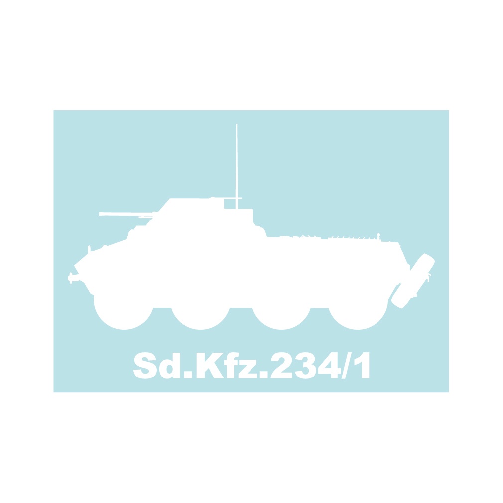 ミリタリーステッカー 8輪装甲車 Sd.Kfz.234/1