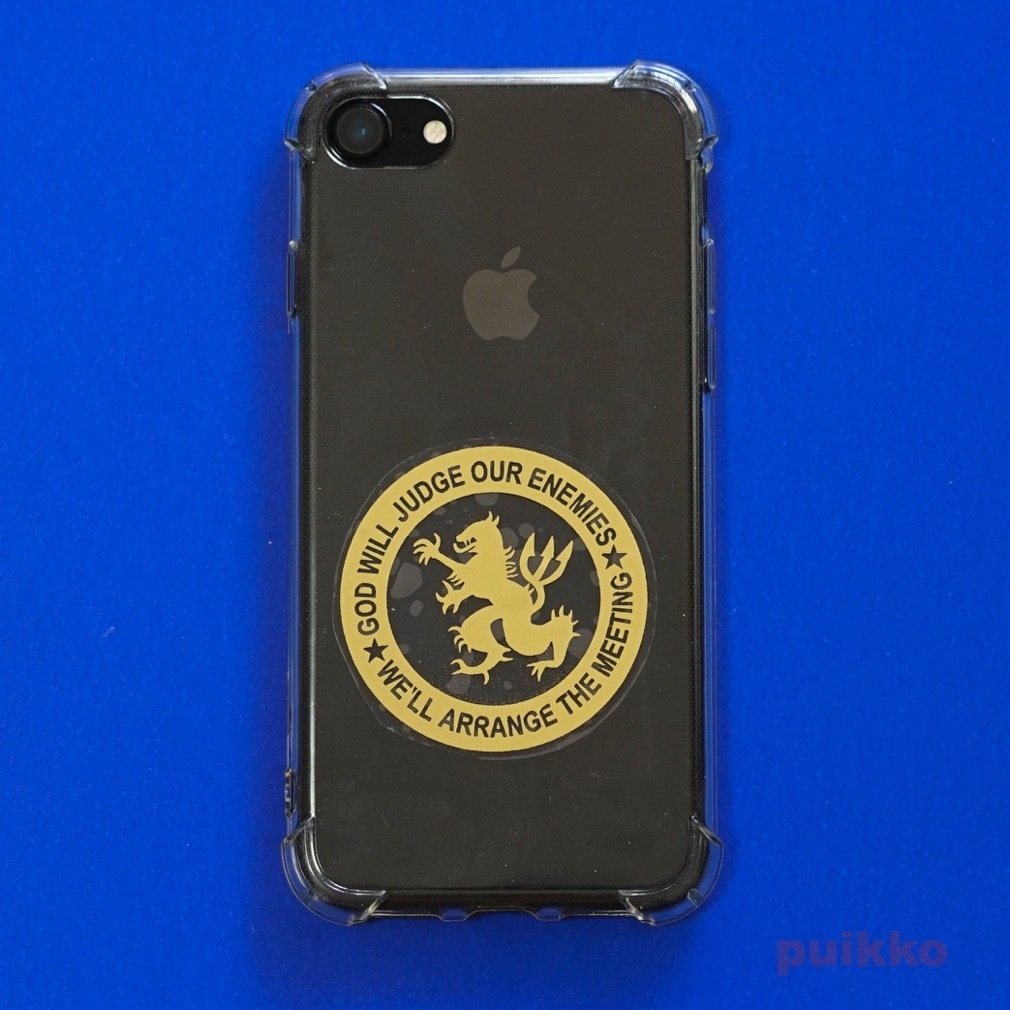 透明シール DEVGRU ライオン丸型(A6判) 箔押し