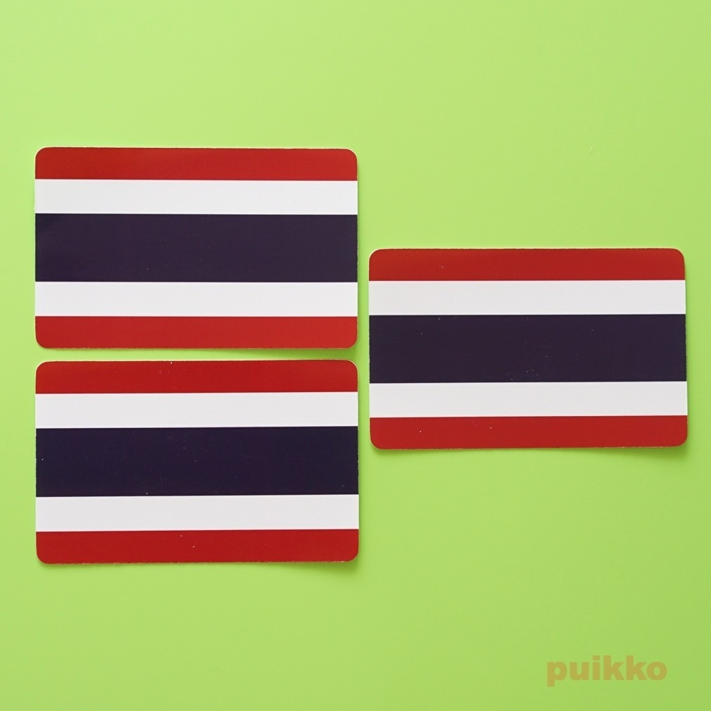 マグネットシール　国旗　タイ（3枚セット）