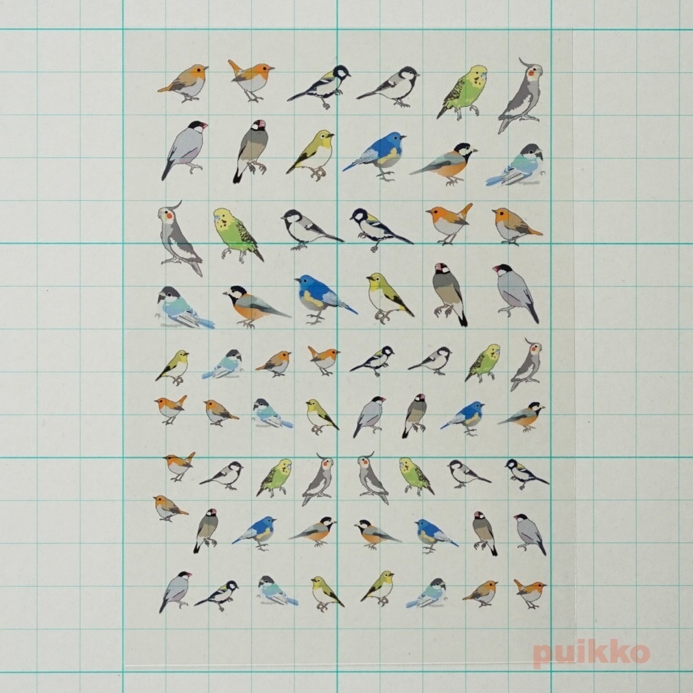 レジン封入用フィルム 小鳥