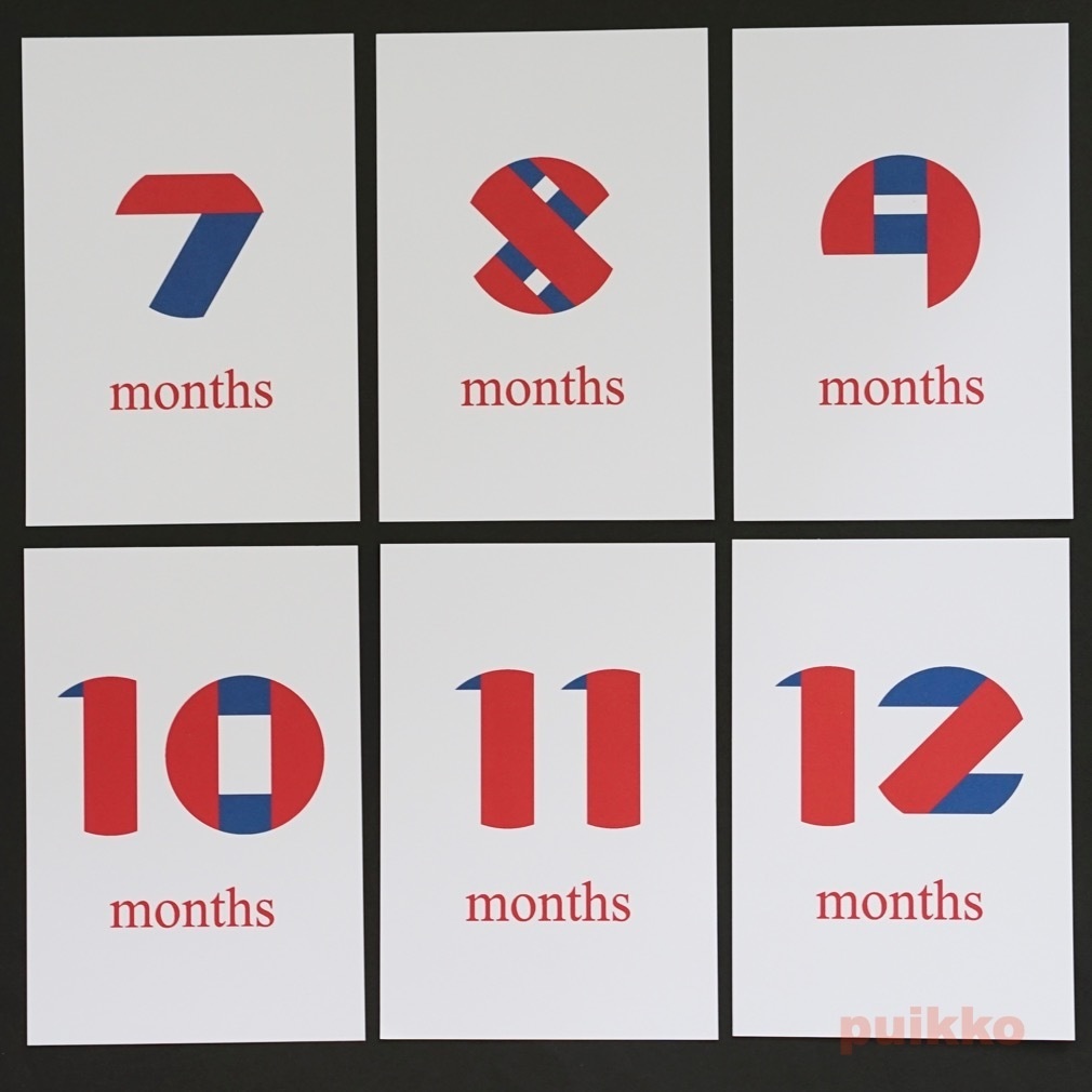 ベビーマンスリーカード カットケーキ(はがきサイズ)