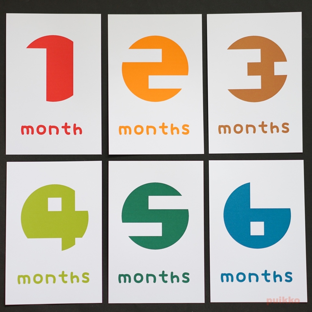 ベビーマンスリーカード 円セグメント(はがきサイズ)