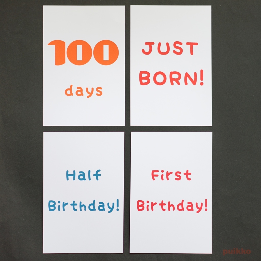 ベビーマンスリーカード 円セグメント(はがきサイズ)