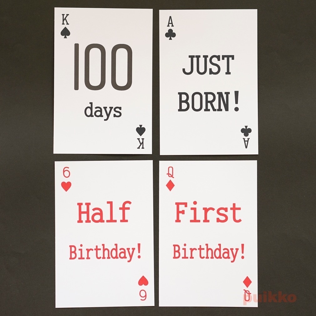 ベビーマンスリーカード トランプ(はがきサイズ)