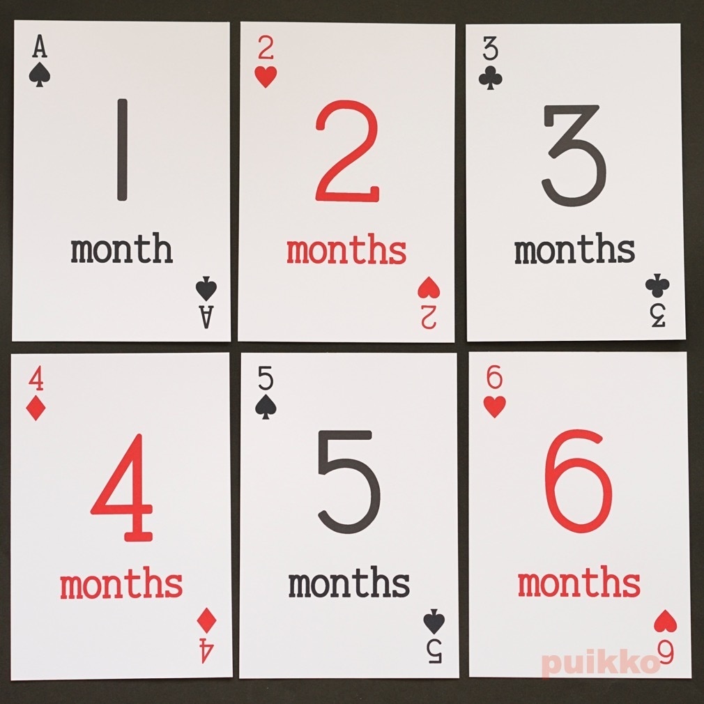 ベビーマンスリーカード トランプ(はがきサイズ)