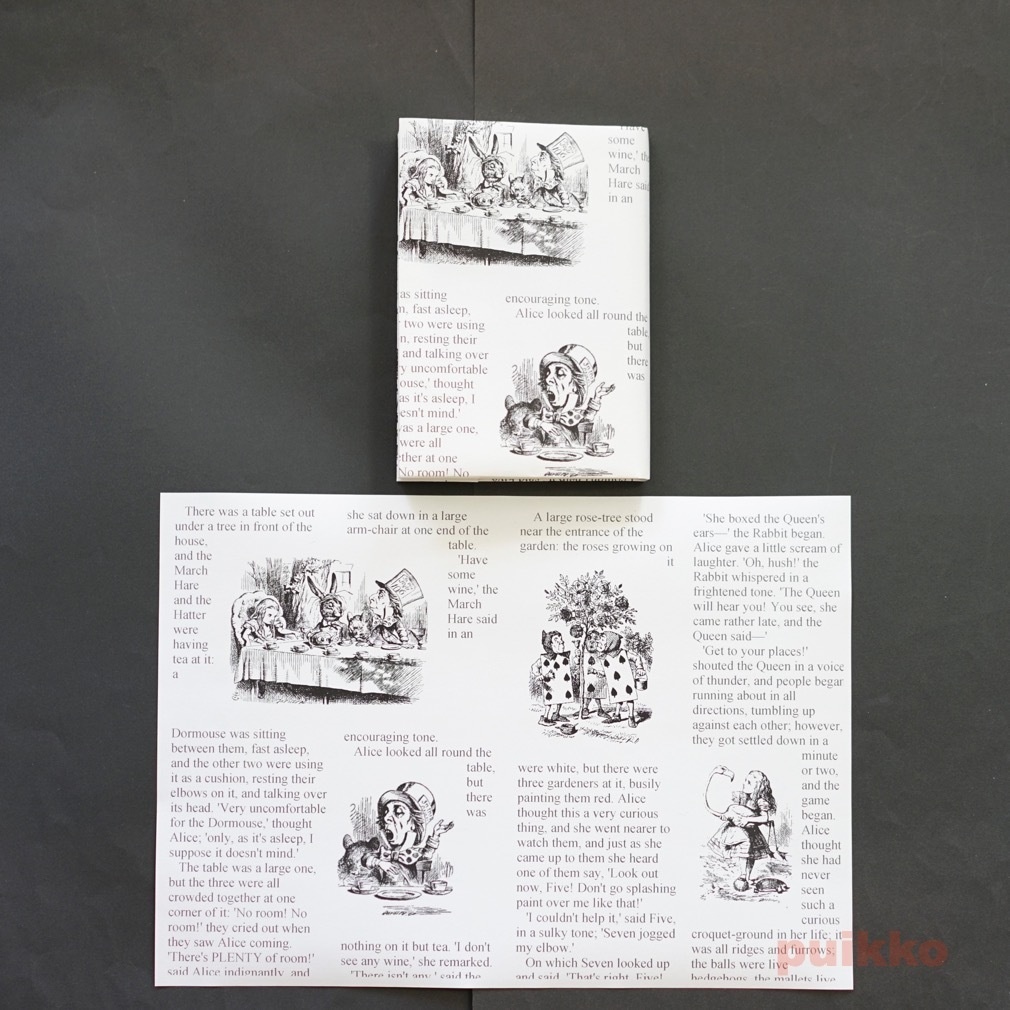 紙製ブックカバー+しおり 「不思議の国のアリス」3