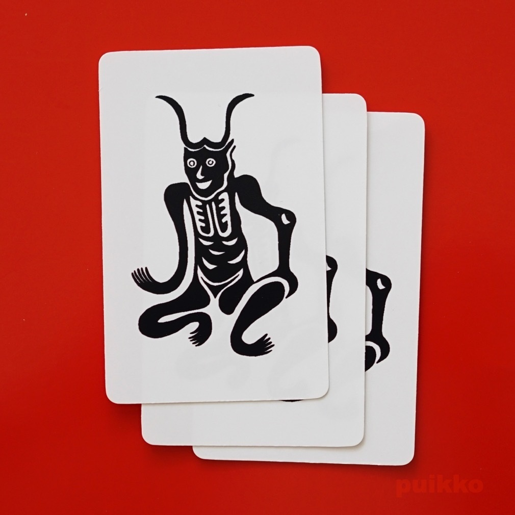 吸着シール 元三大師の厄除け(角大師)2(3枚セット)