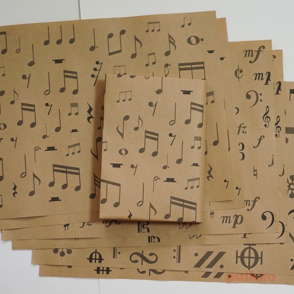 紙製ブックカバー　音楽記号