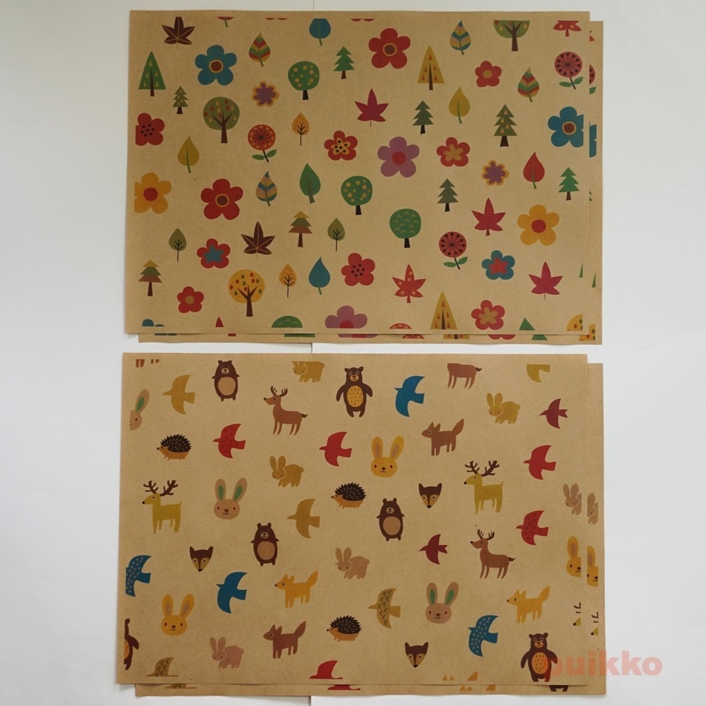 紙製ブックカバー 北欧風イラスト1(カラー)