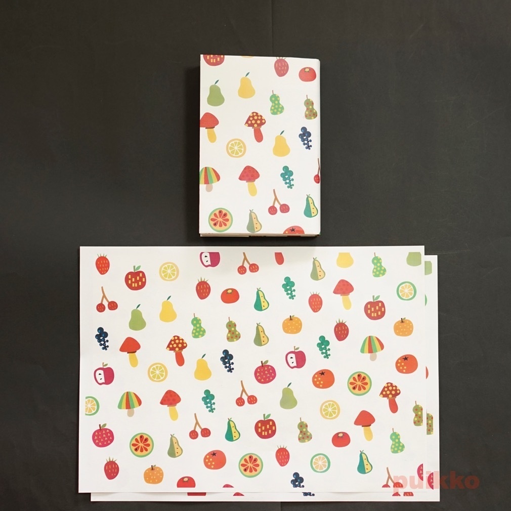 紙製ブックカバー 北欧風イラスト1(カラー)