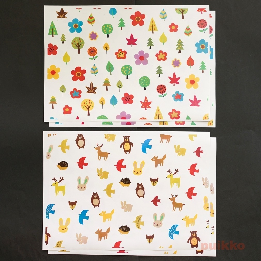 紙製ブックカバー 北欧風イラスト1(カラー)