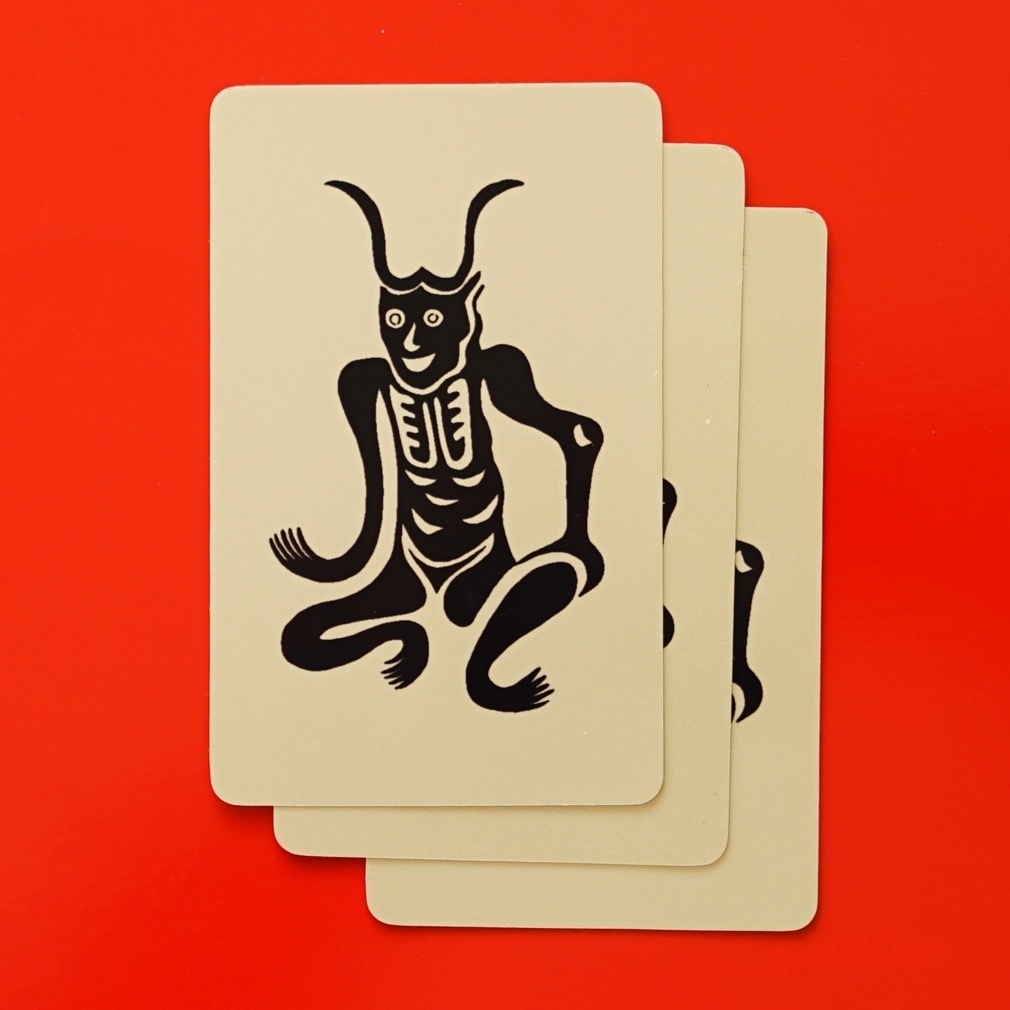 耐水シール 元三大師の厄除け(角大師)2(ゴールド・3枚セット)