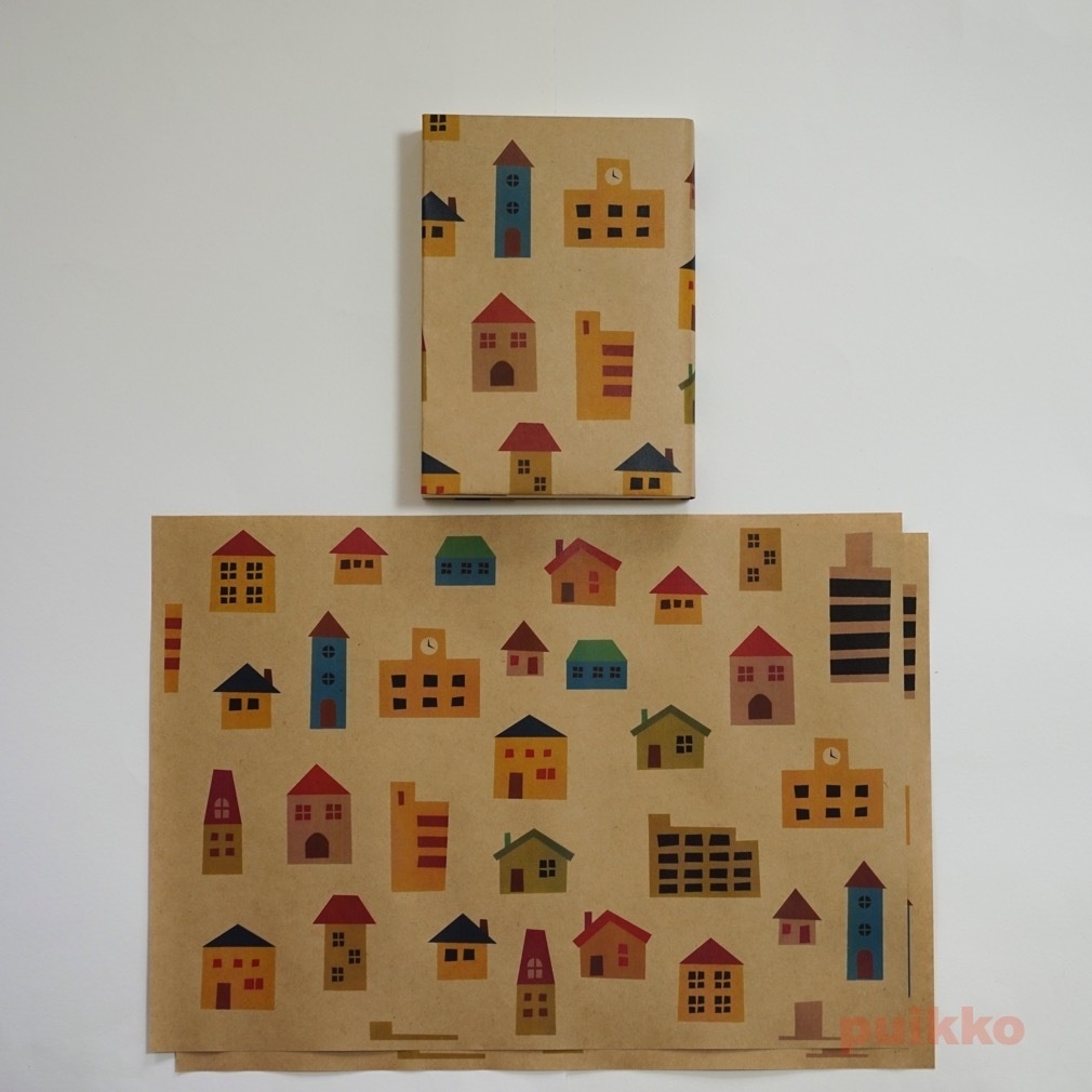 紙製ブックカバー 北欧風イラスト2(カラー)