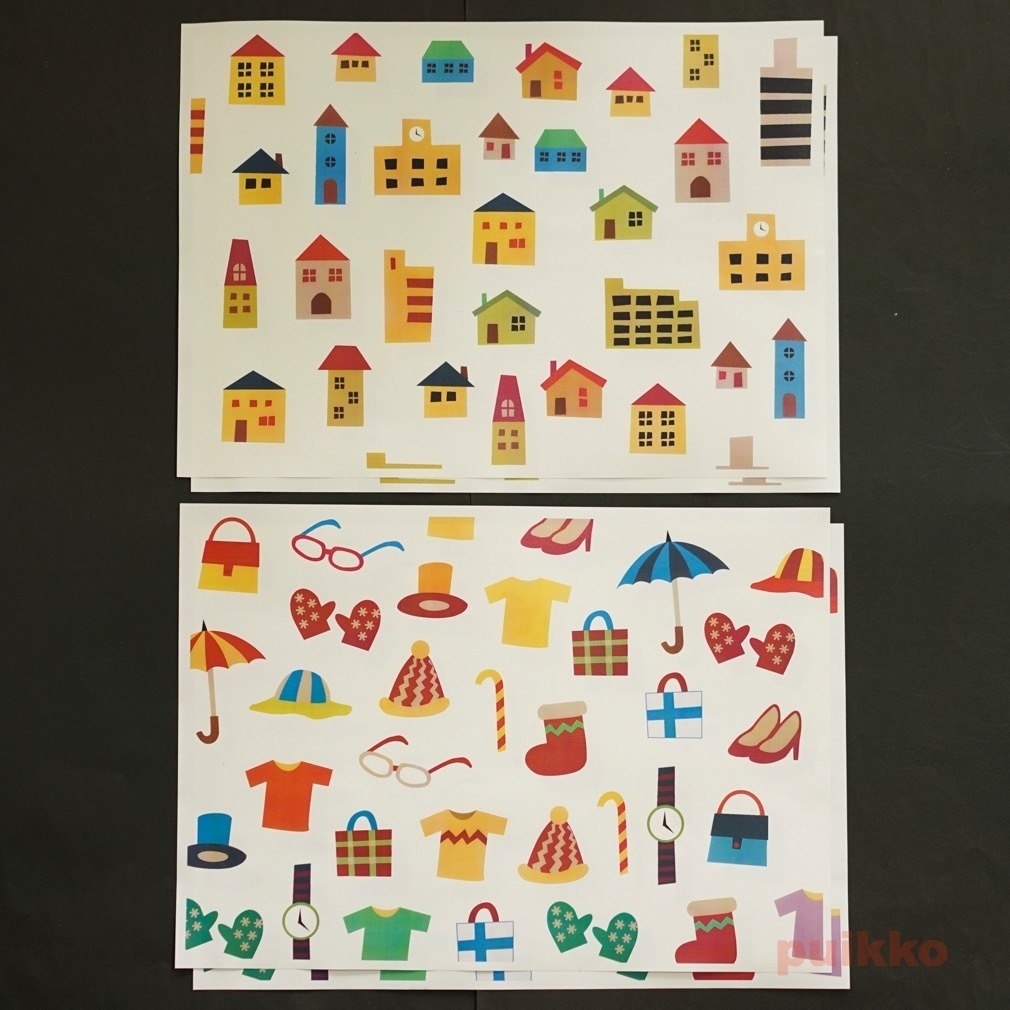 紙製ブックカバー 北欧風イラスト2(カラー)