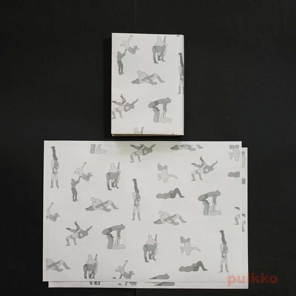 紙製ブックカバー プロレスの技