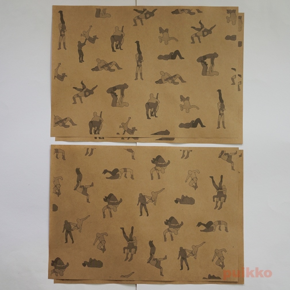 紙製ブックカバー プロレスの技