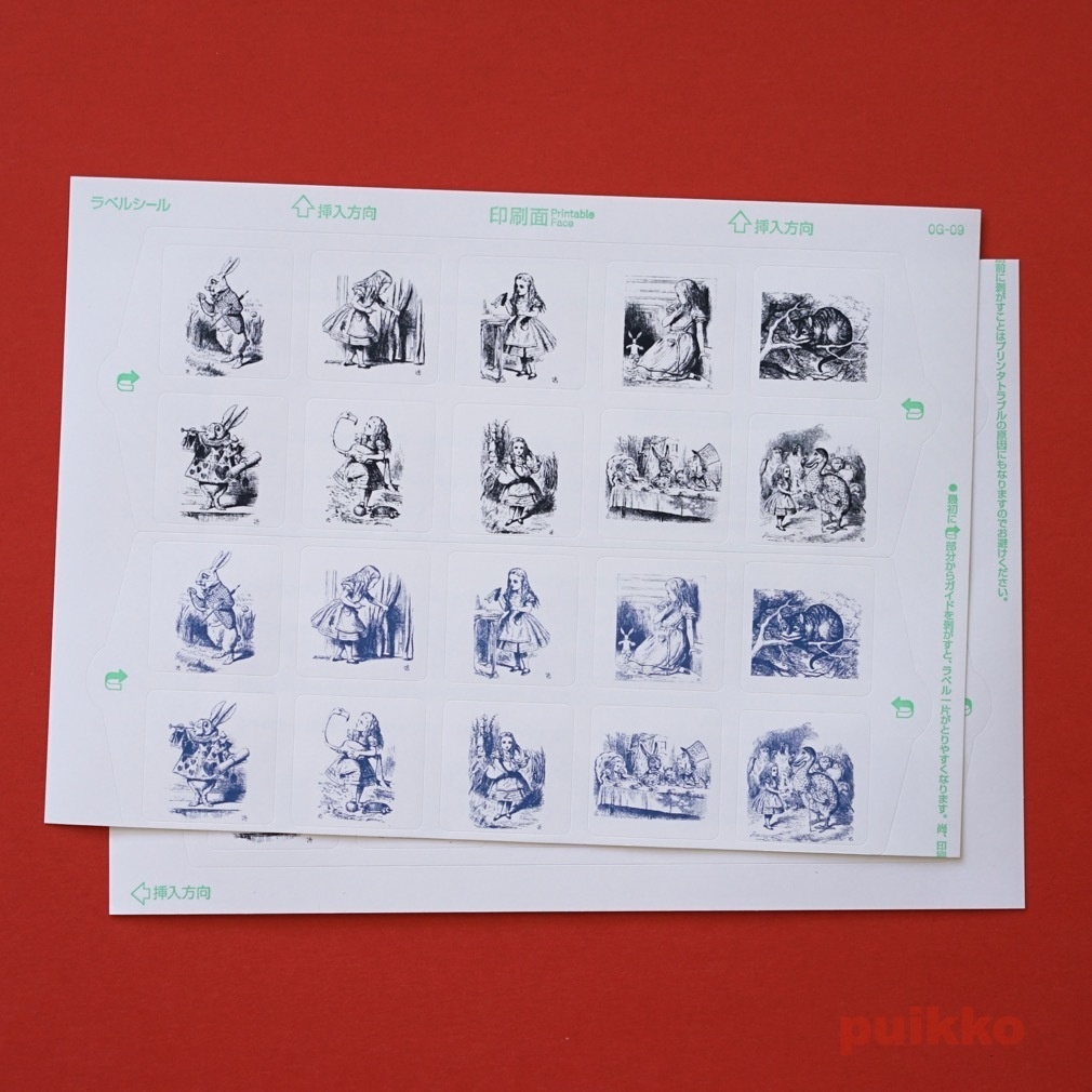 角丸シール30mm 「不思議の国のアリス」