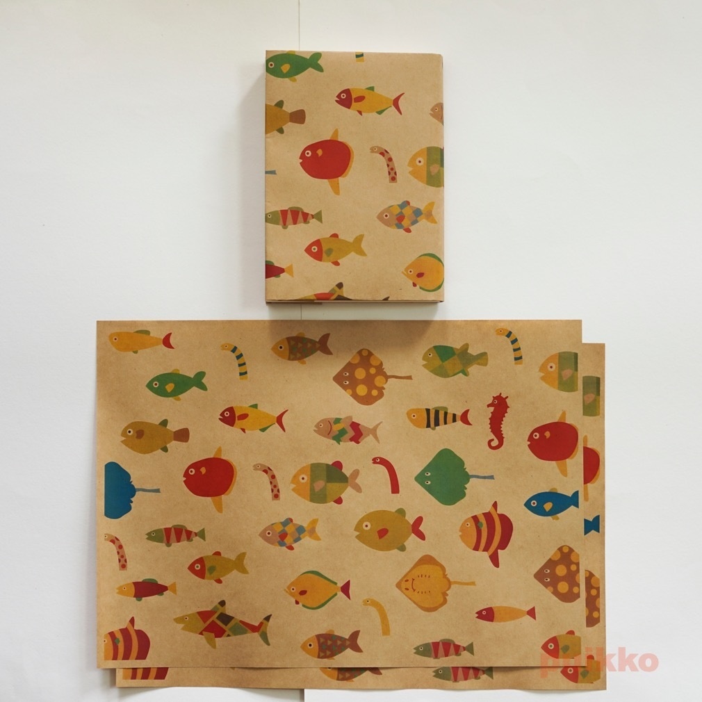 紙製ブックカバー 北欧風イラスト3(カラー)