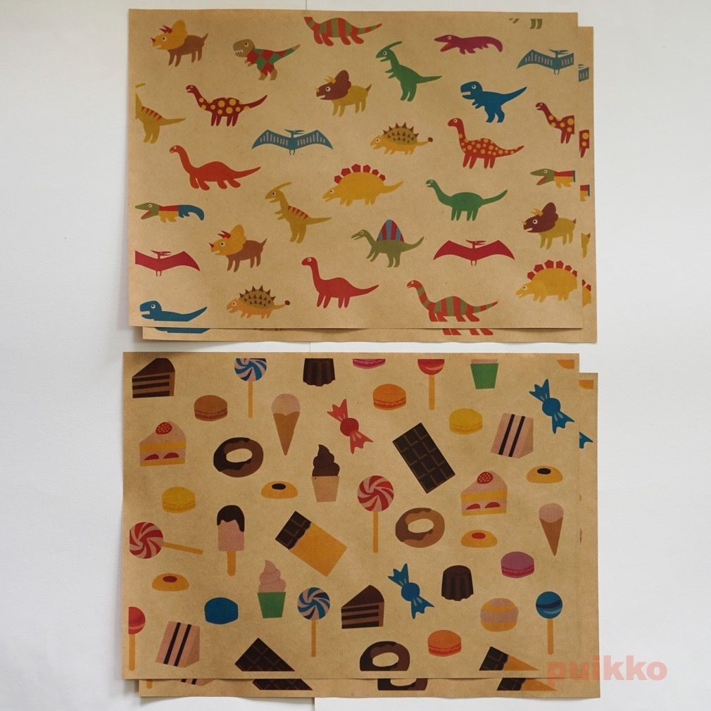 紙製ブックカバー 北欧風イラスト3(カラー)