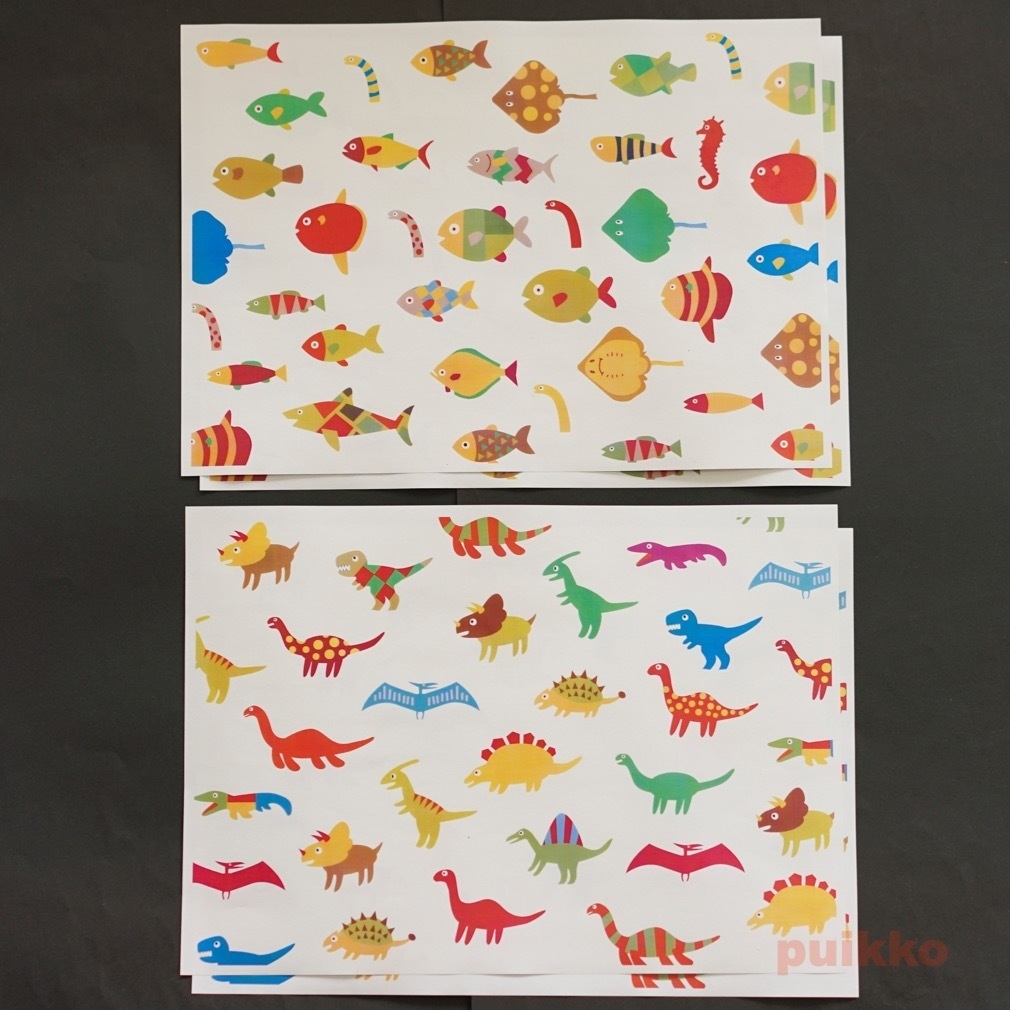 紙製ブックカバー 北欧風イラスト3(カラー)