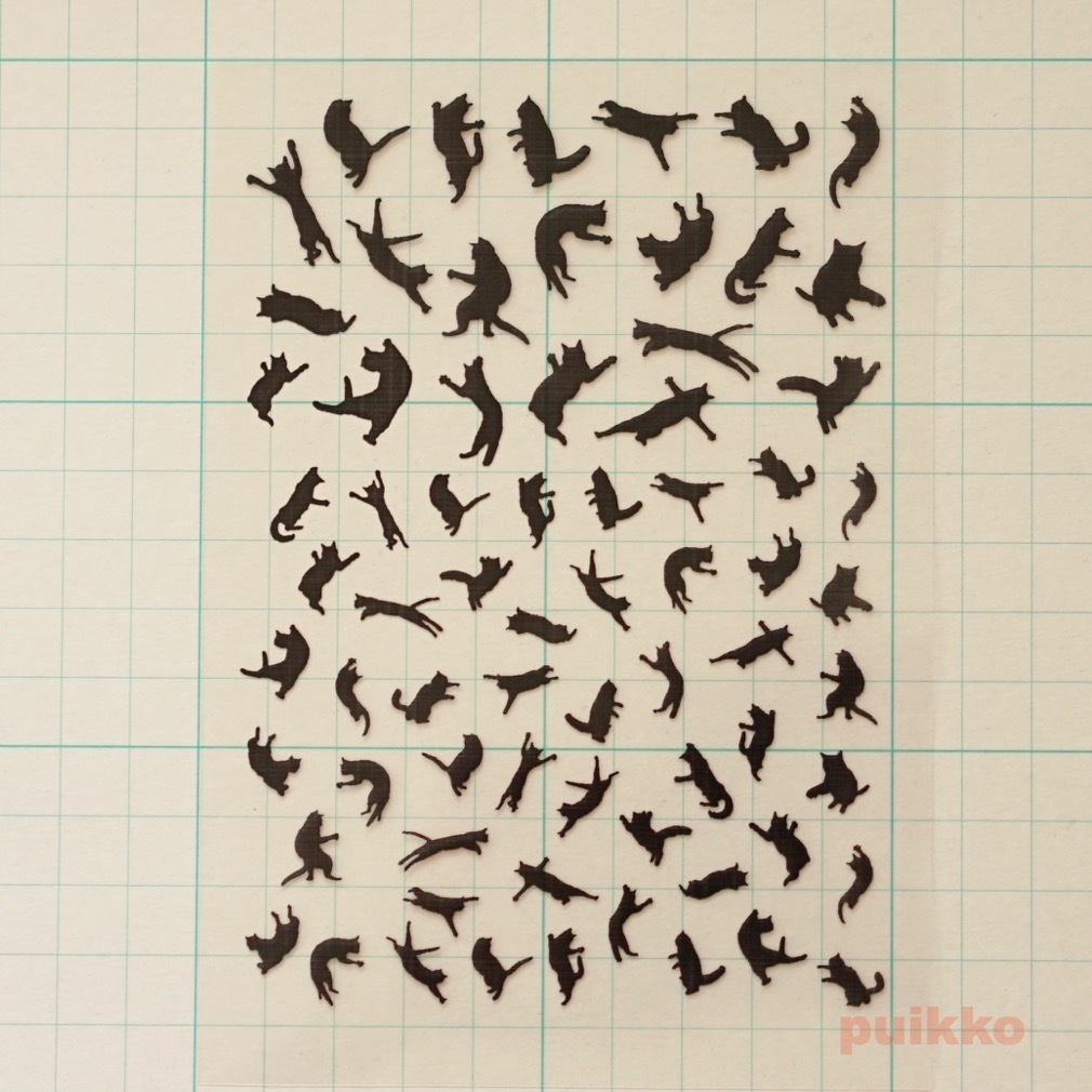 レジン封入用フィルム 猫のシルエット5