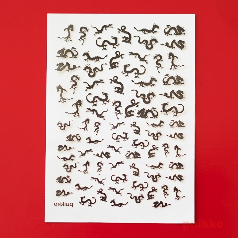 レジン封入用フィルム 龍2 箔押し