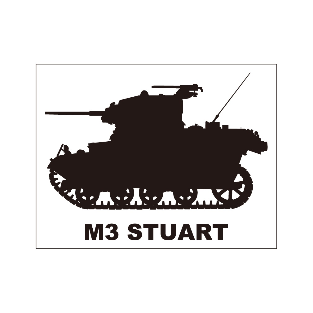 戦車ステッカー　M3軽戦車スチュアート