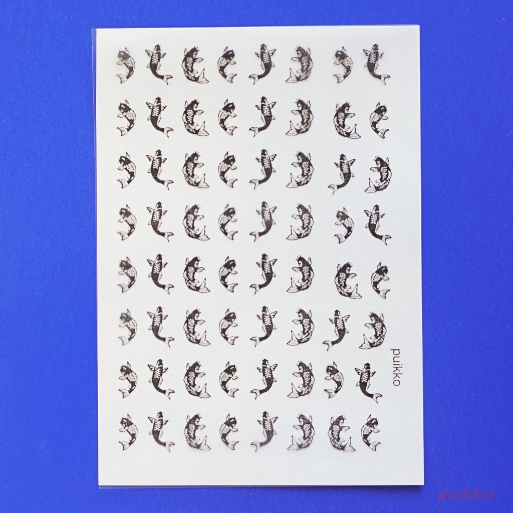 レジン封入用フィルム 鯉の滝登り