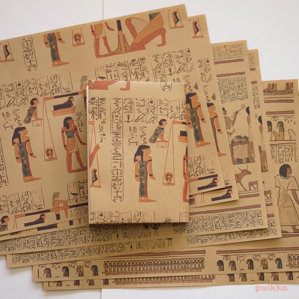 紙製ブックカバー　エジプト　死者の書2（カラー）