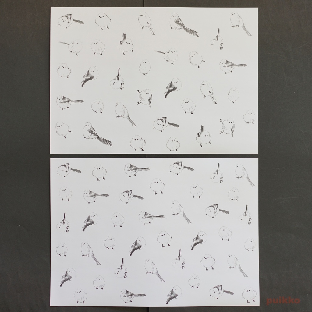 紙製ブックカバー シマエナガ