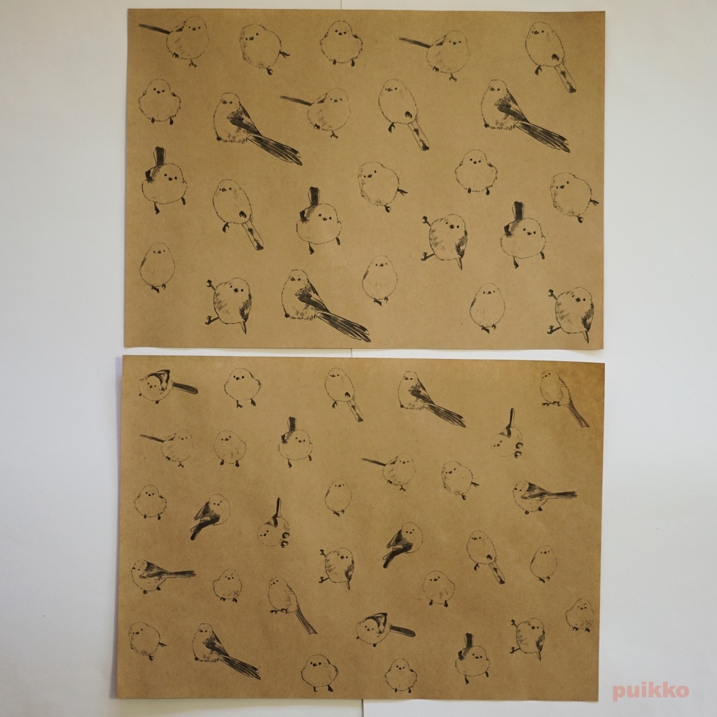 紙製ブックカバー シマエナガ