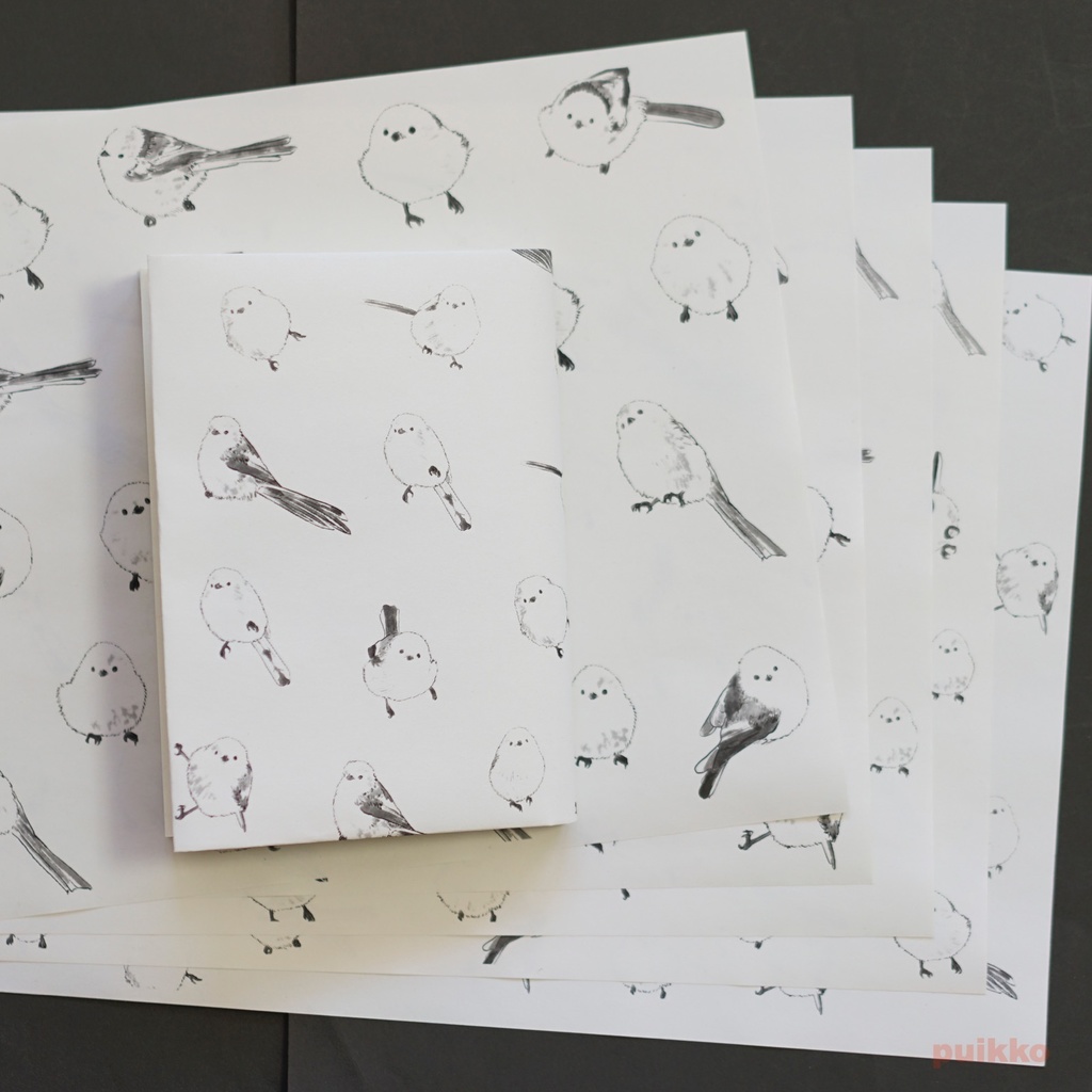 紙製ブックカバー シマエナガ