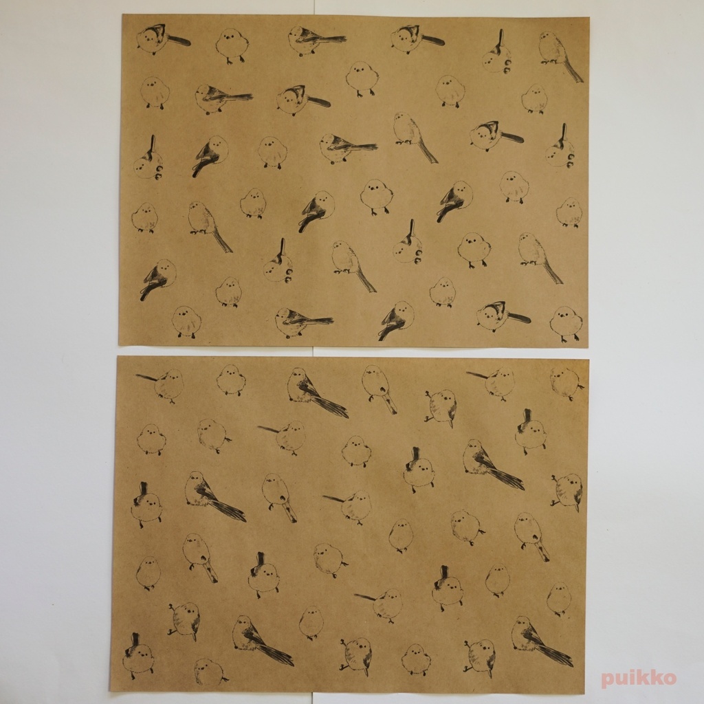 紙製ブックカバー シマエナガ