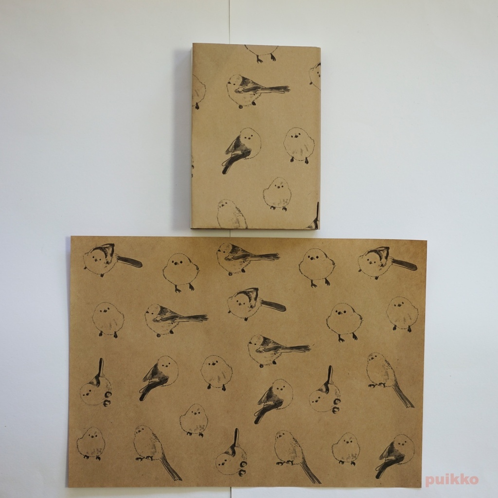 紙製ブックカバー シマエナガ