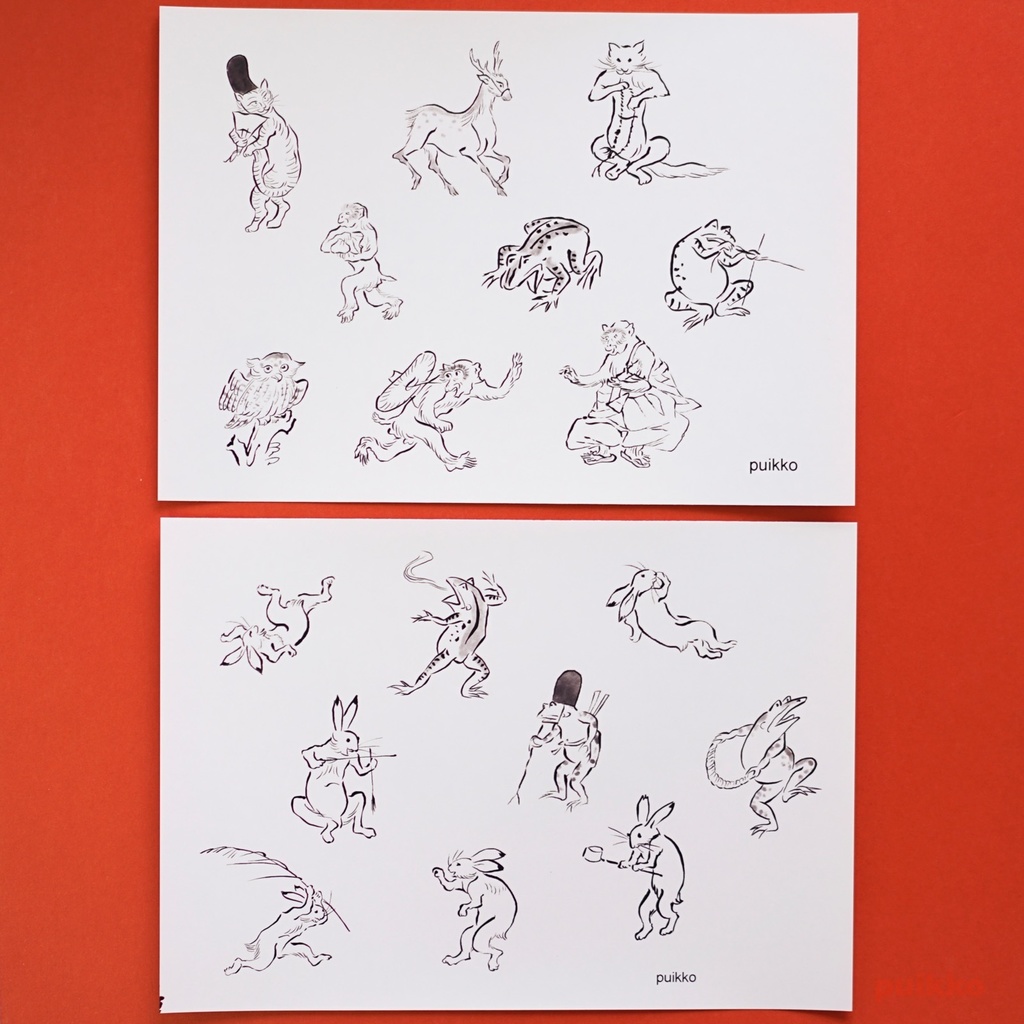 シール 「鳥獣戯画」甲巻(A5判x2)