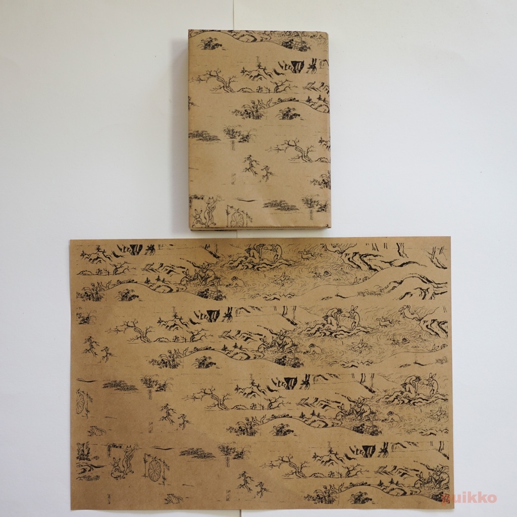 紙製ブックカバー+しおり 「鳥獣戯画」