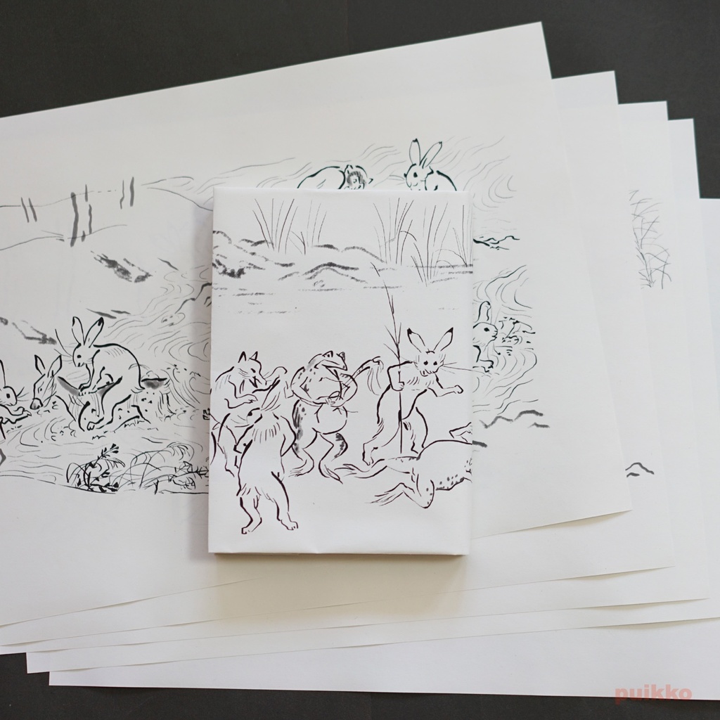 紙製ブックカバー 「鳥獣戯画」3