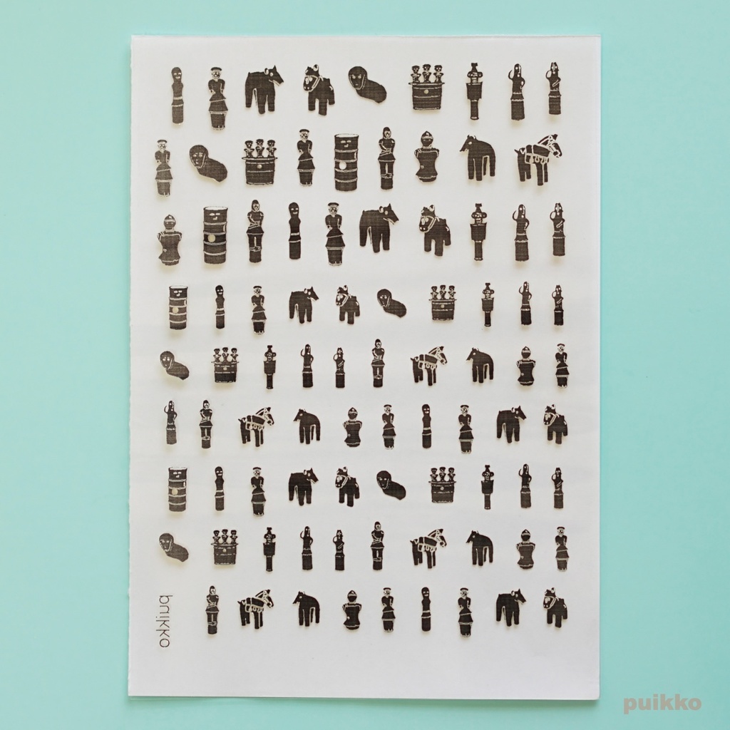 レジン封入用フィルム はにわ2 箔押し