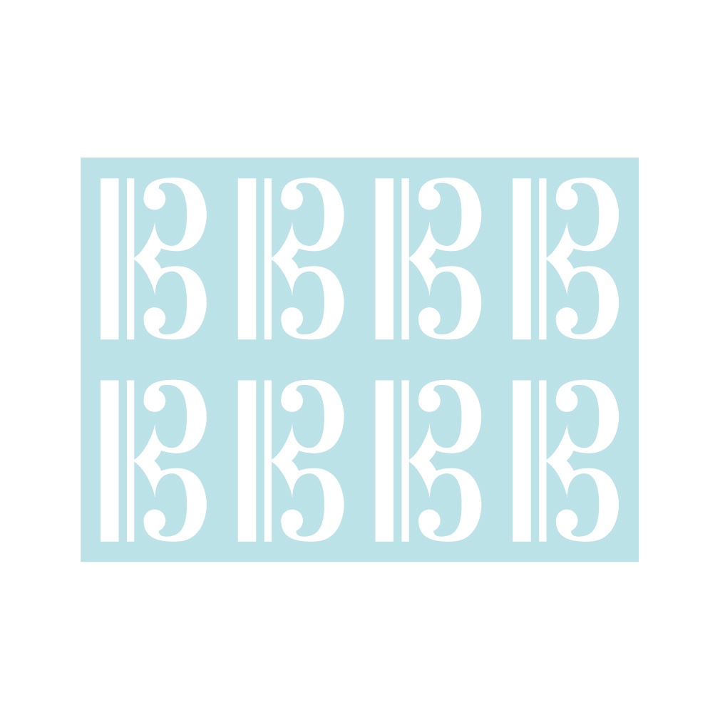 ステッカー ハ音記号・小(8片)