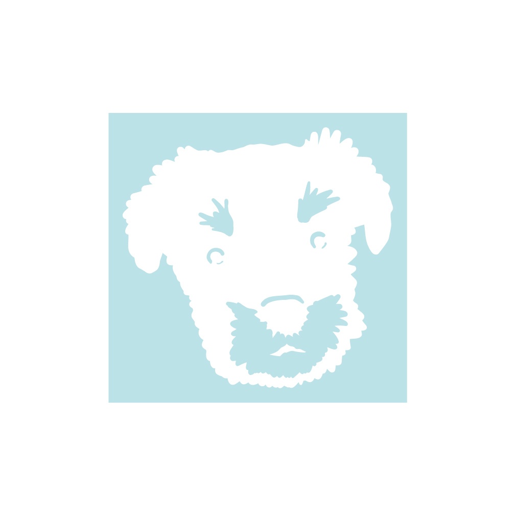 犬ステッカー ミニチュアシュナウザー顔