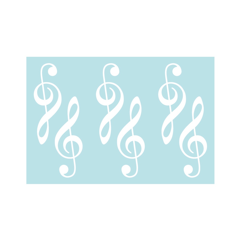 ステッカー ト音記号・小(6片)