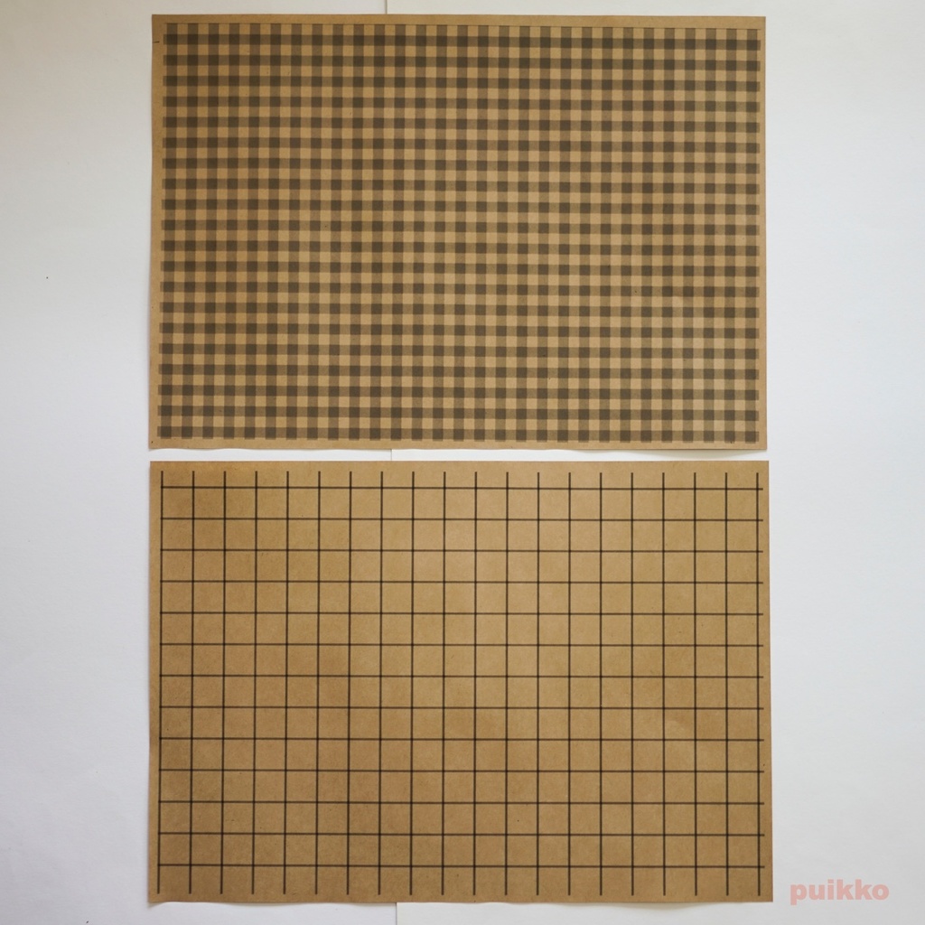 紙製ブックカバー 格子柄