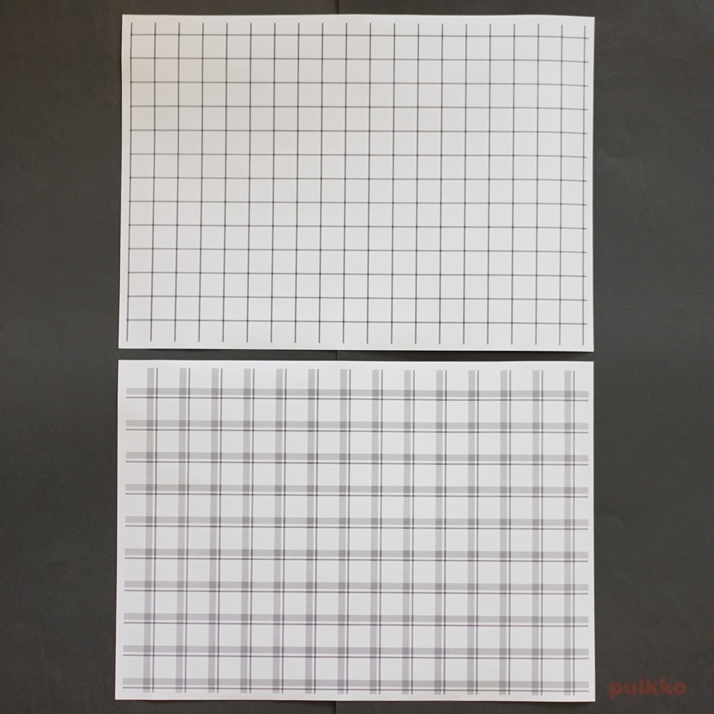 紙製ブックカバー 格子柄