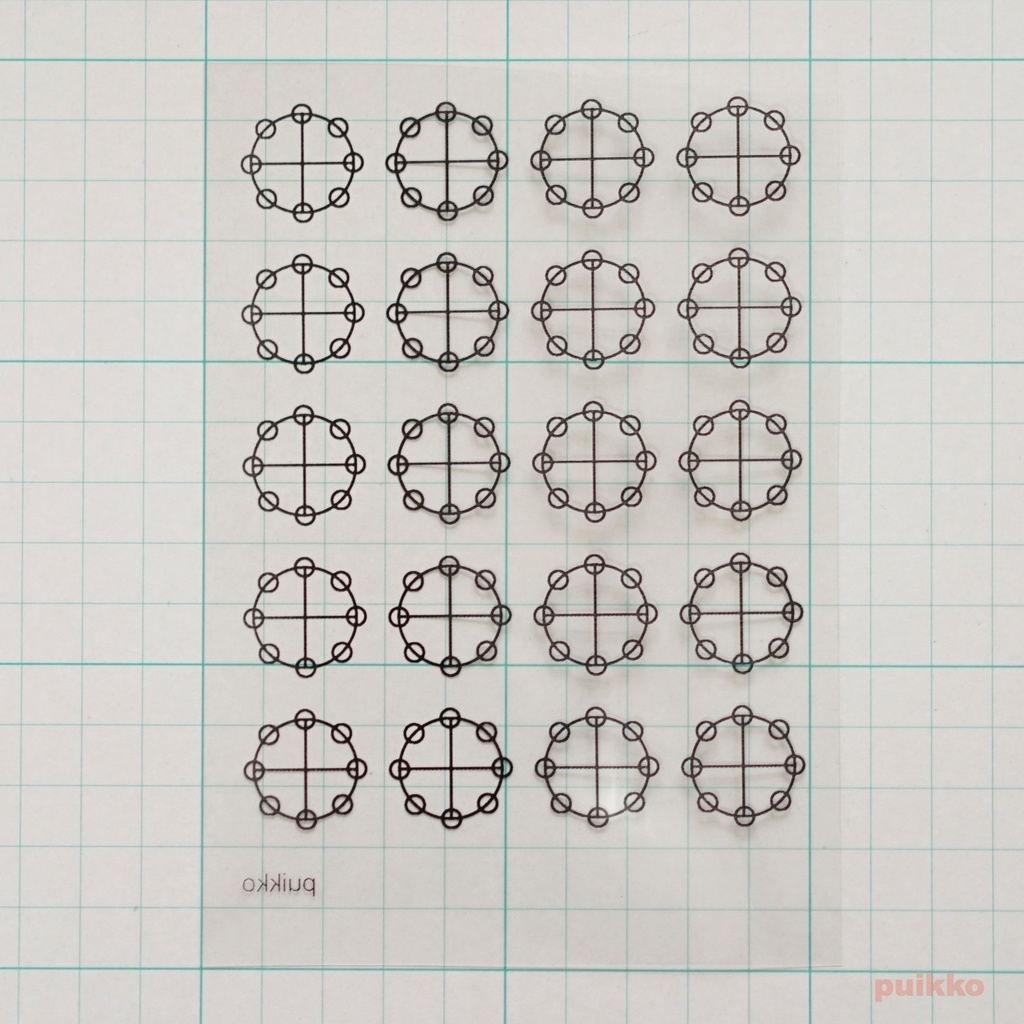 レジン封入用フィルム カタカムナ文字 ヤタノカカミ