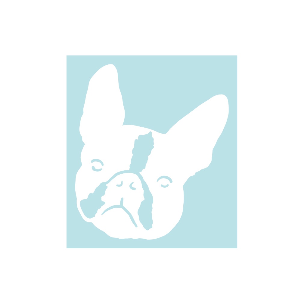 犬ステッカー ボストンテリア顔