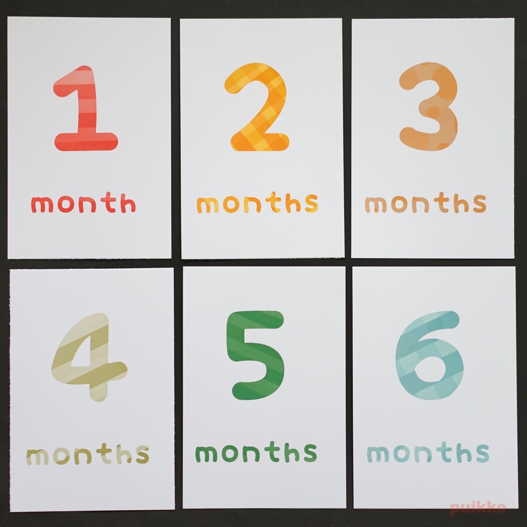 ベビーマンスリーカード marianフォント 水彩