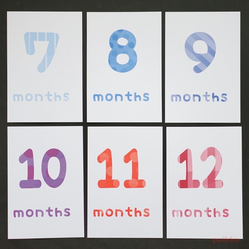 ベビーマンスリーカード marianフォント 水彩