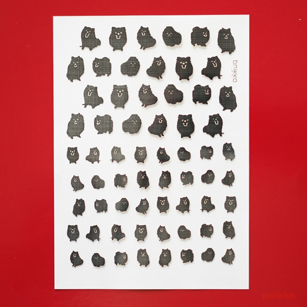 レジン封入用フィルム ポメラニアン 箔押し